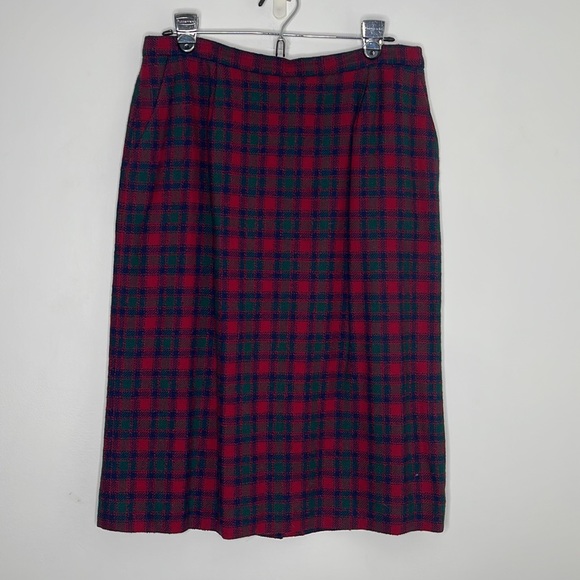 Pendleton Classics Size 14 Tartan Red Plaid Jacket Blazer with skirt - Picture 4 of 9